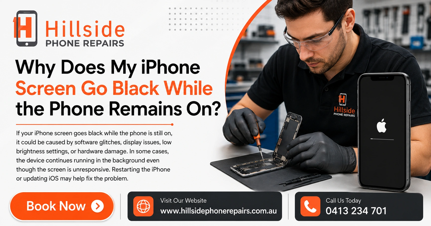 iPhone screen is black but the phone is still on?