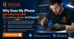 My iPhone gets very hot and battery drains in 2 hours