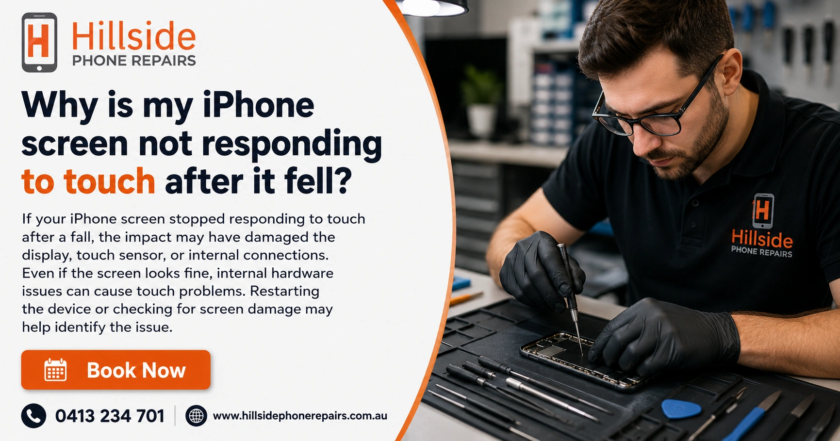 Why is my iPhone screen not responding to touch after it fell
